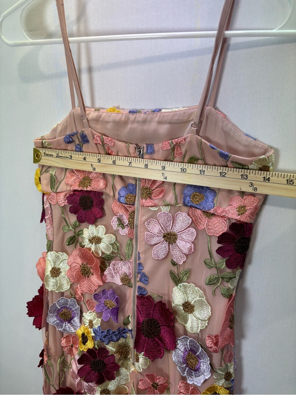 Storia Pink Floral Appliqué Mini Dress - Picture 9 of 15